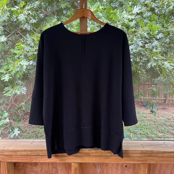 Spanx Women's Black Jersey Perfect Length Top Size M - Picture 1 of 6